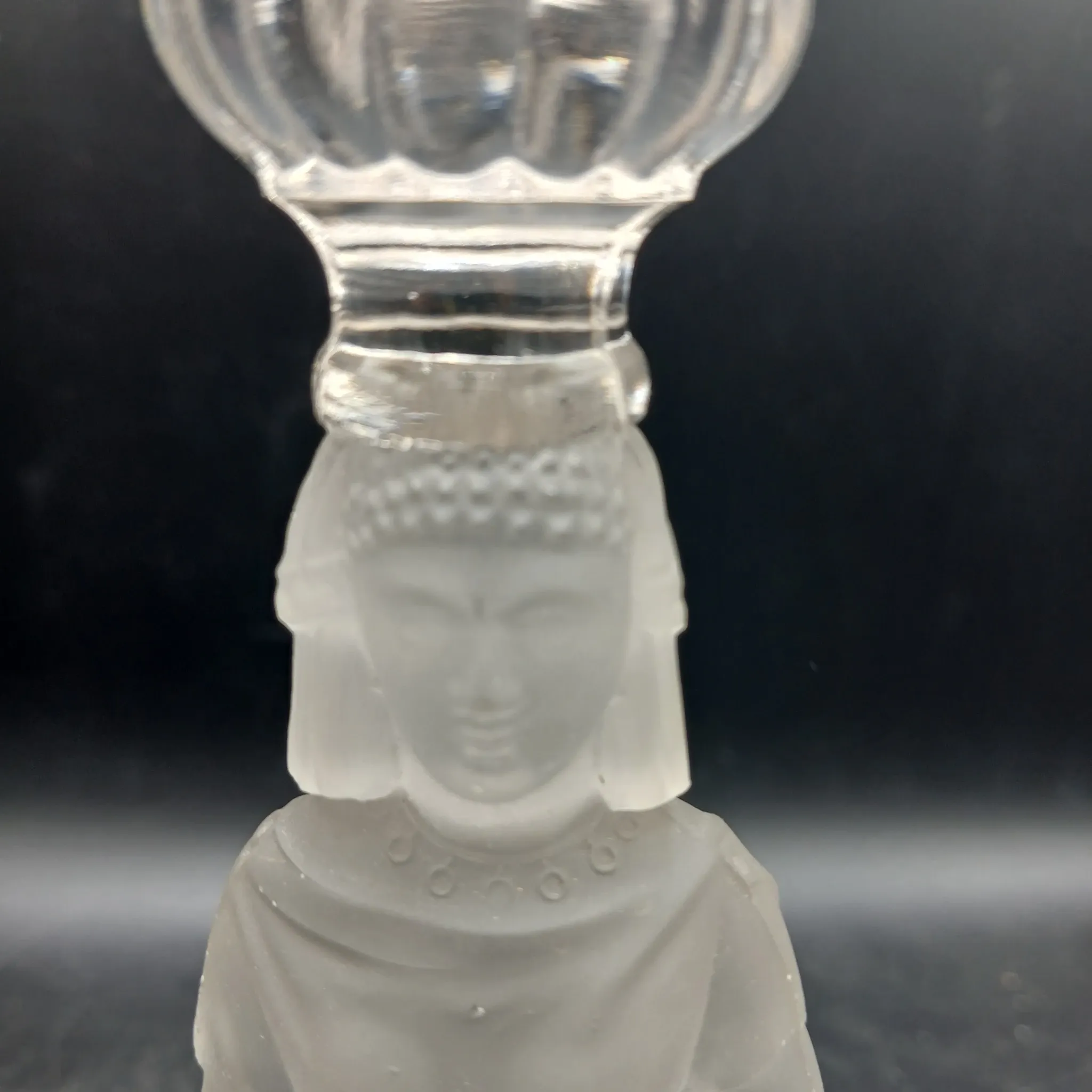 Pair of crystal candlesticks - Portieux - Water carriers - 1900