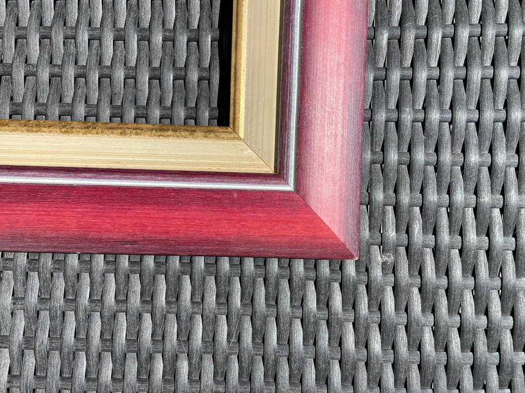 Plum gold and white frame