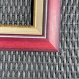 Plum gold and white frame