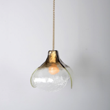 Aluminium and Murano glass tulip ceiling lamp