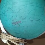 Vintage illuminated glass globe world map - 1940s