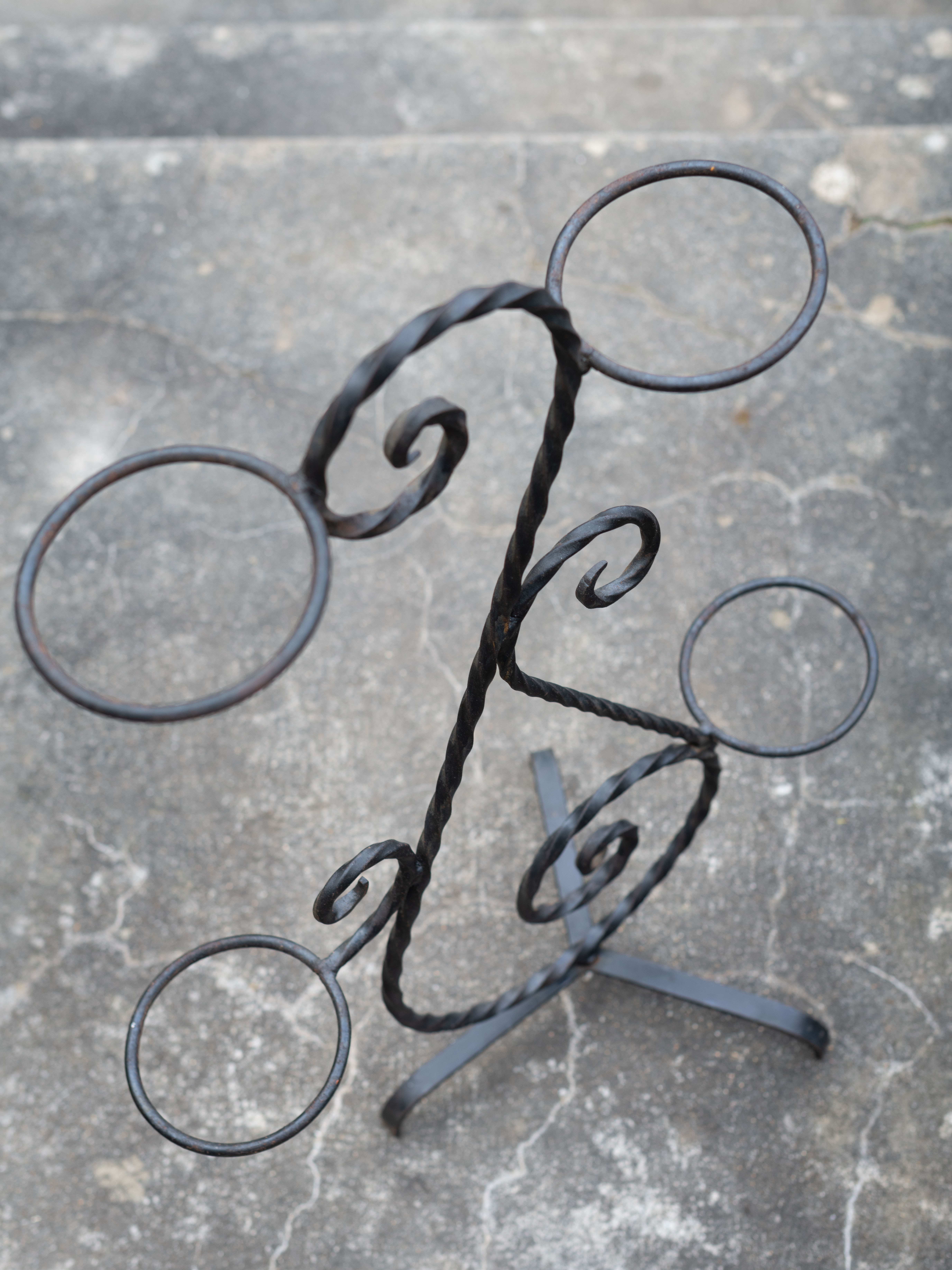 Wrought iron plant holder