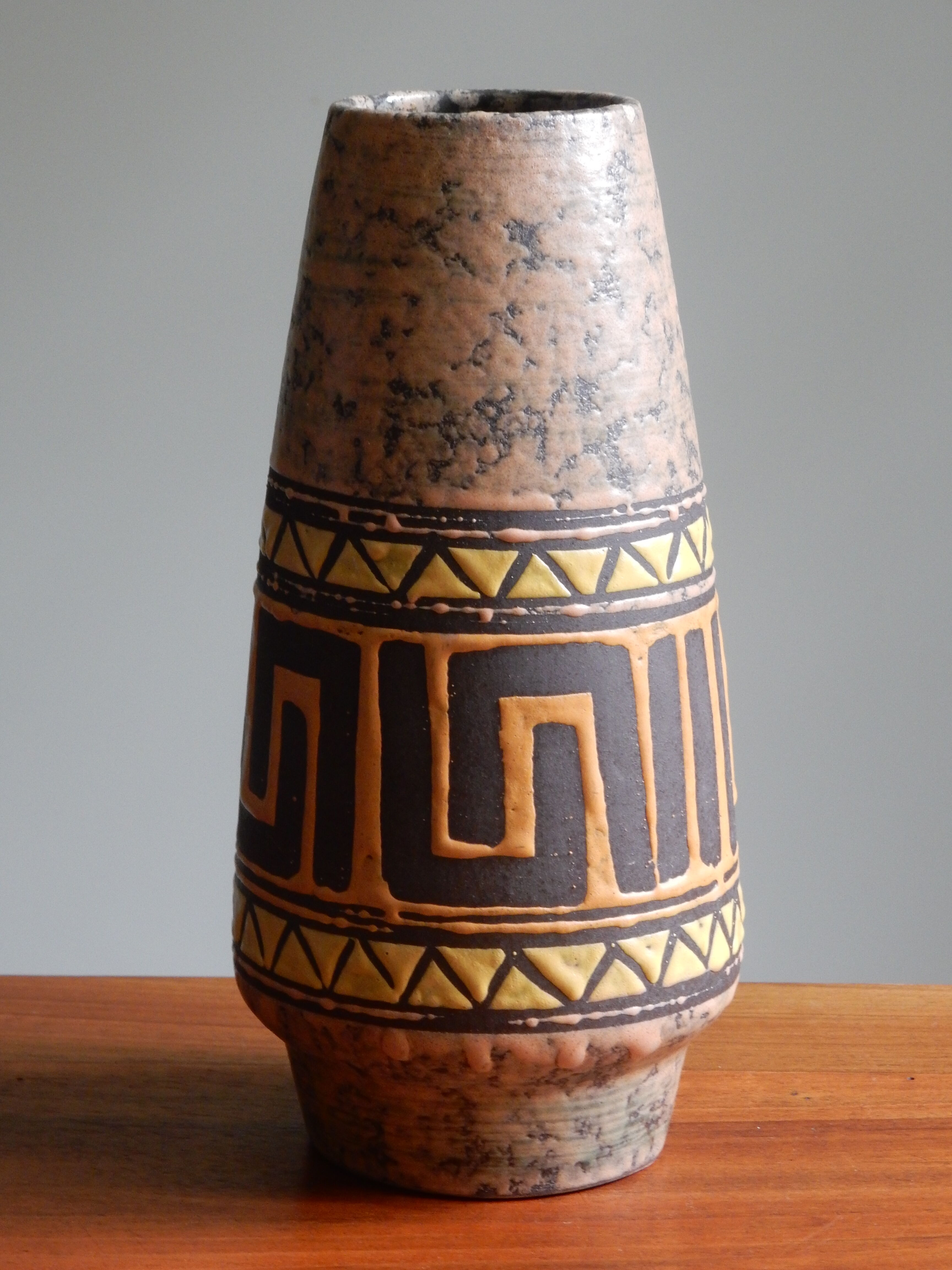 Strehla German ceramic vase from the 60s