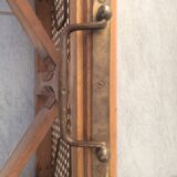 Folding stool in old caning