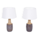 Pair of Mid-Century Handmade Stoneware table lamps  model 3001 by Einar Johansen for Soholm