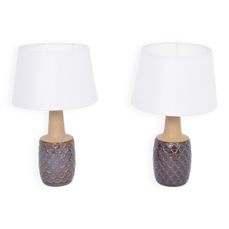 Pair of Mid-Century Handmade Stoneware table lamps  model 3001 by Einar Johansen for Soholm