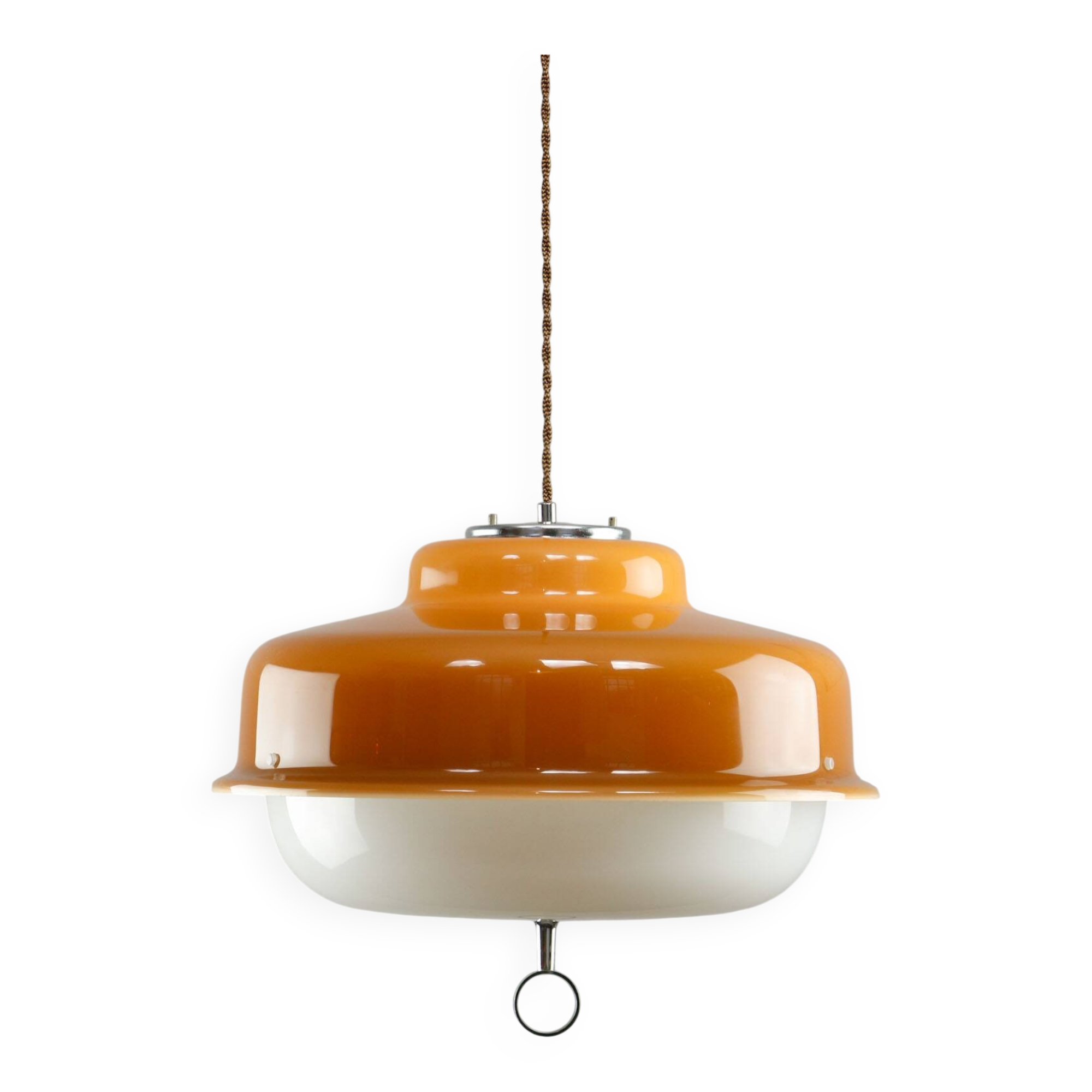 Space Age Brown Pendant from Guzzini, 1970s