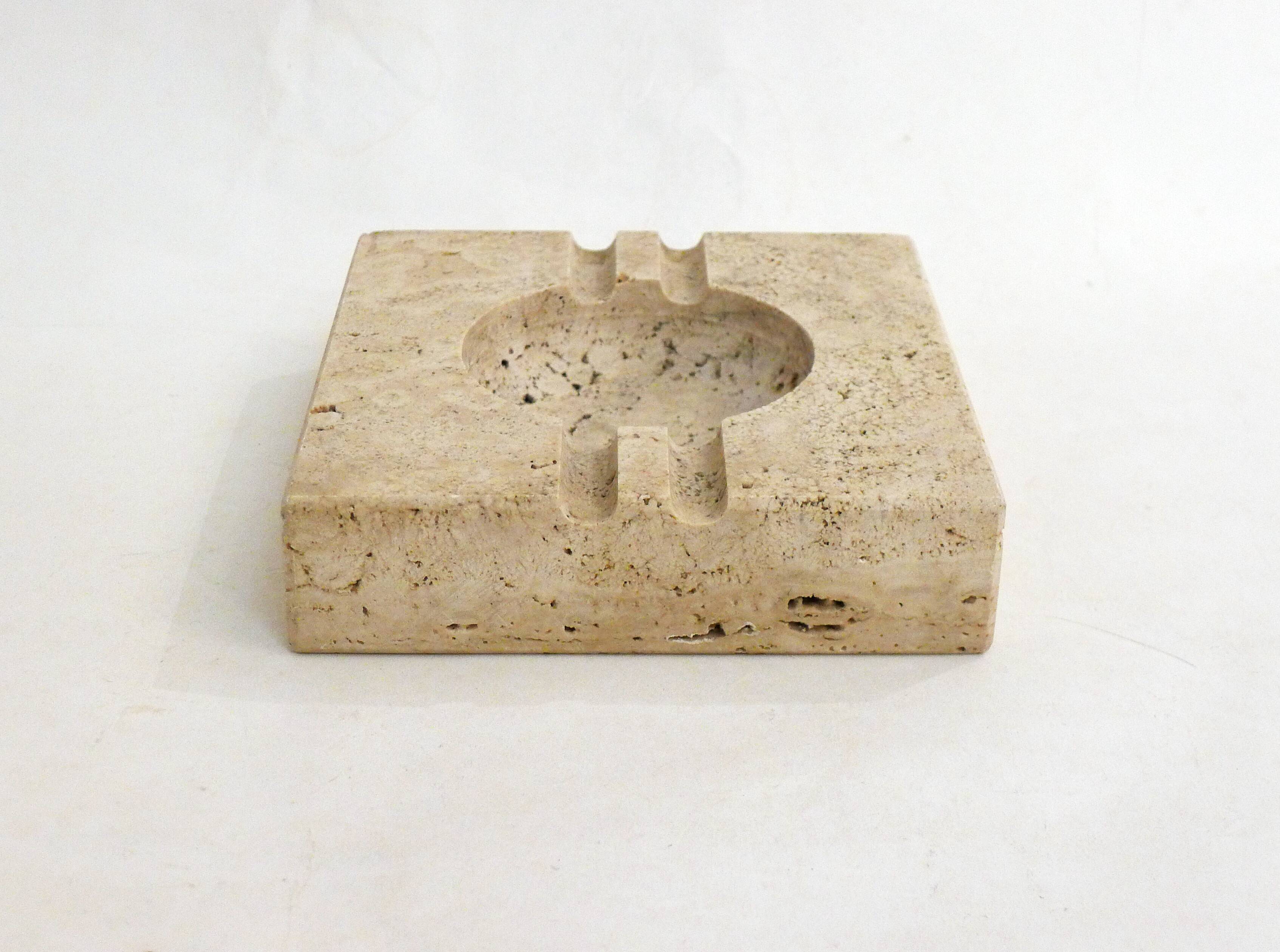Vintage travertine ashtray