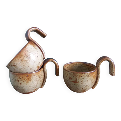 Tasses verres à sangria ou punch en grès de Puisaye, Jean-Pierre Prud’homme