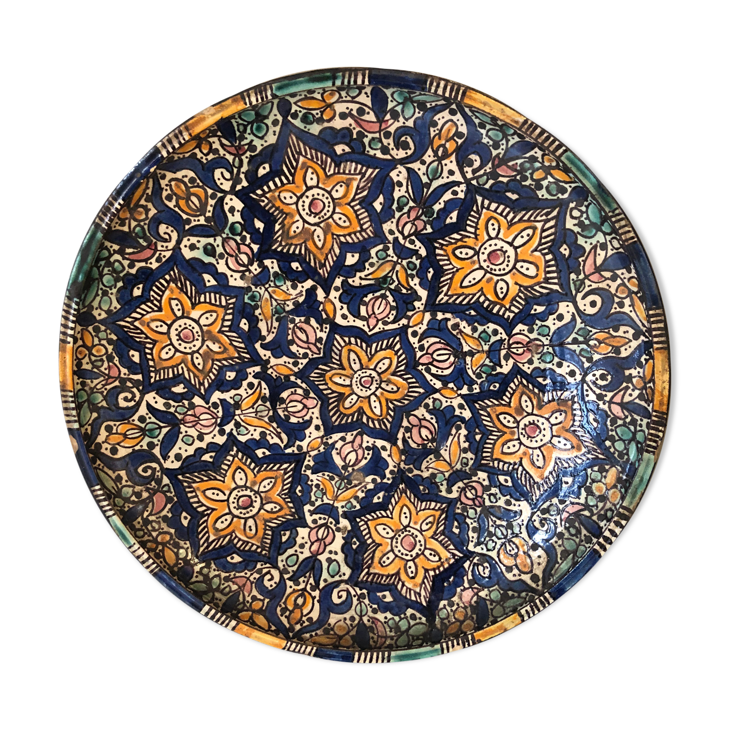 Assiette en céramique murale ethnique
