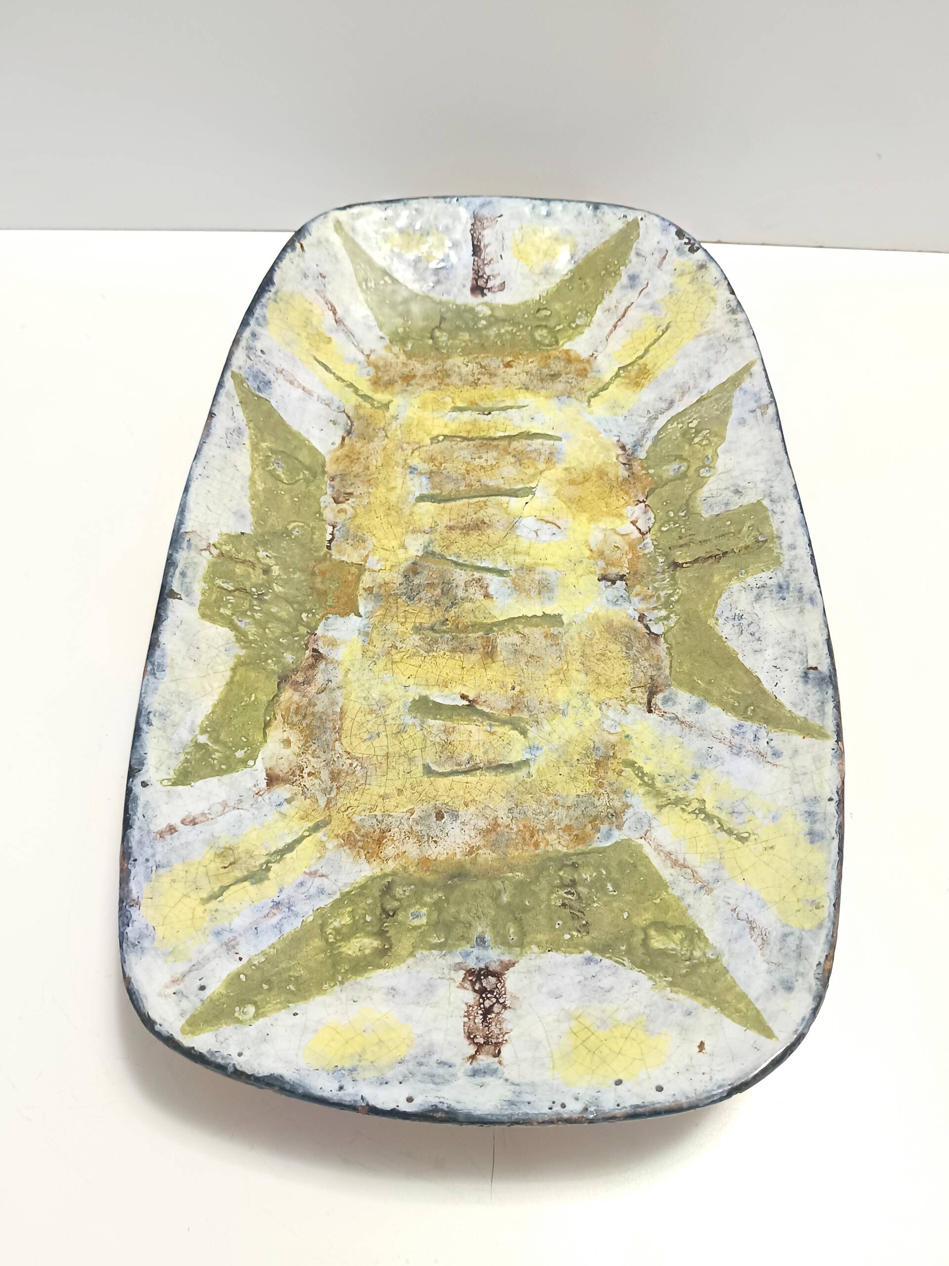 Large Earthenware Artistic Wall Panel or Centerpiece , Italy