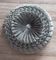 Vintage blue-grey velvet round cushion