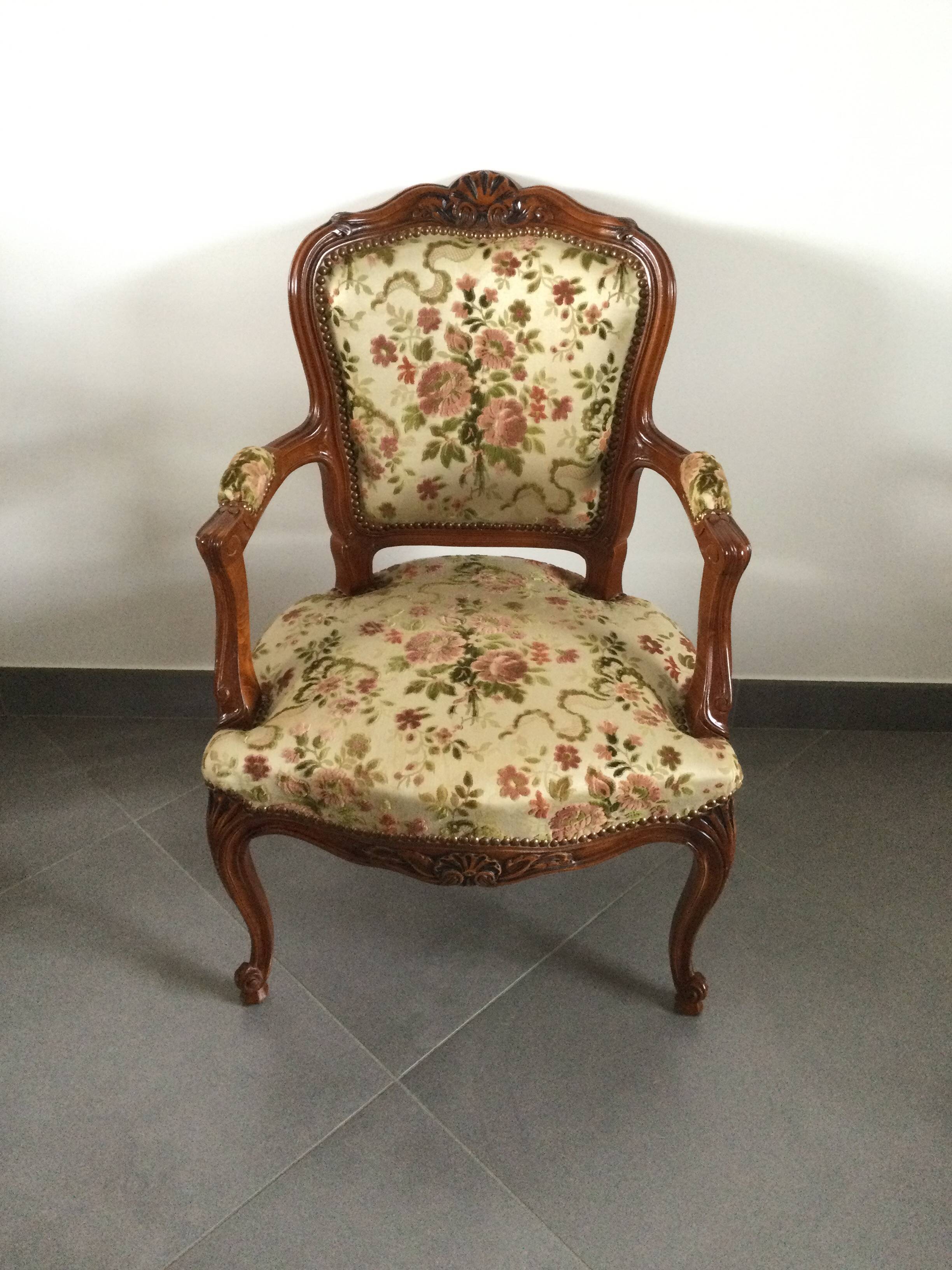 Louis XV Style Armchair In Cherry