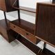Modular wall cabinet in rosewood