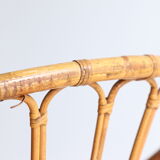 Adult size rattan shell armchair from the 60s