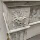 Louis XVI Style Fireplace in White Veined Carrara Marble, 19th Century