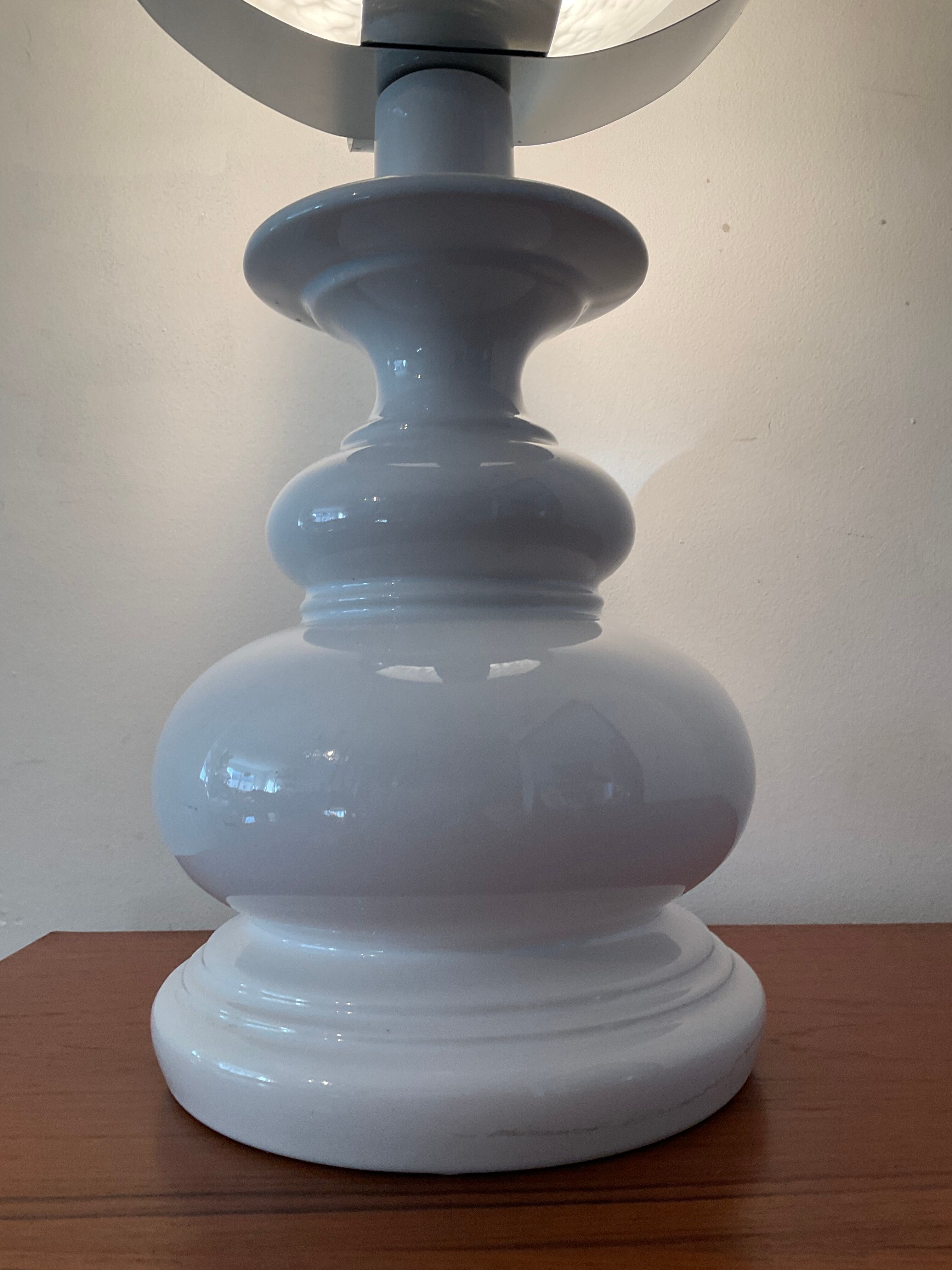 Vintage lamp globe vichy and ceramic 70s