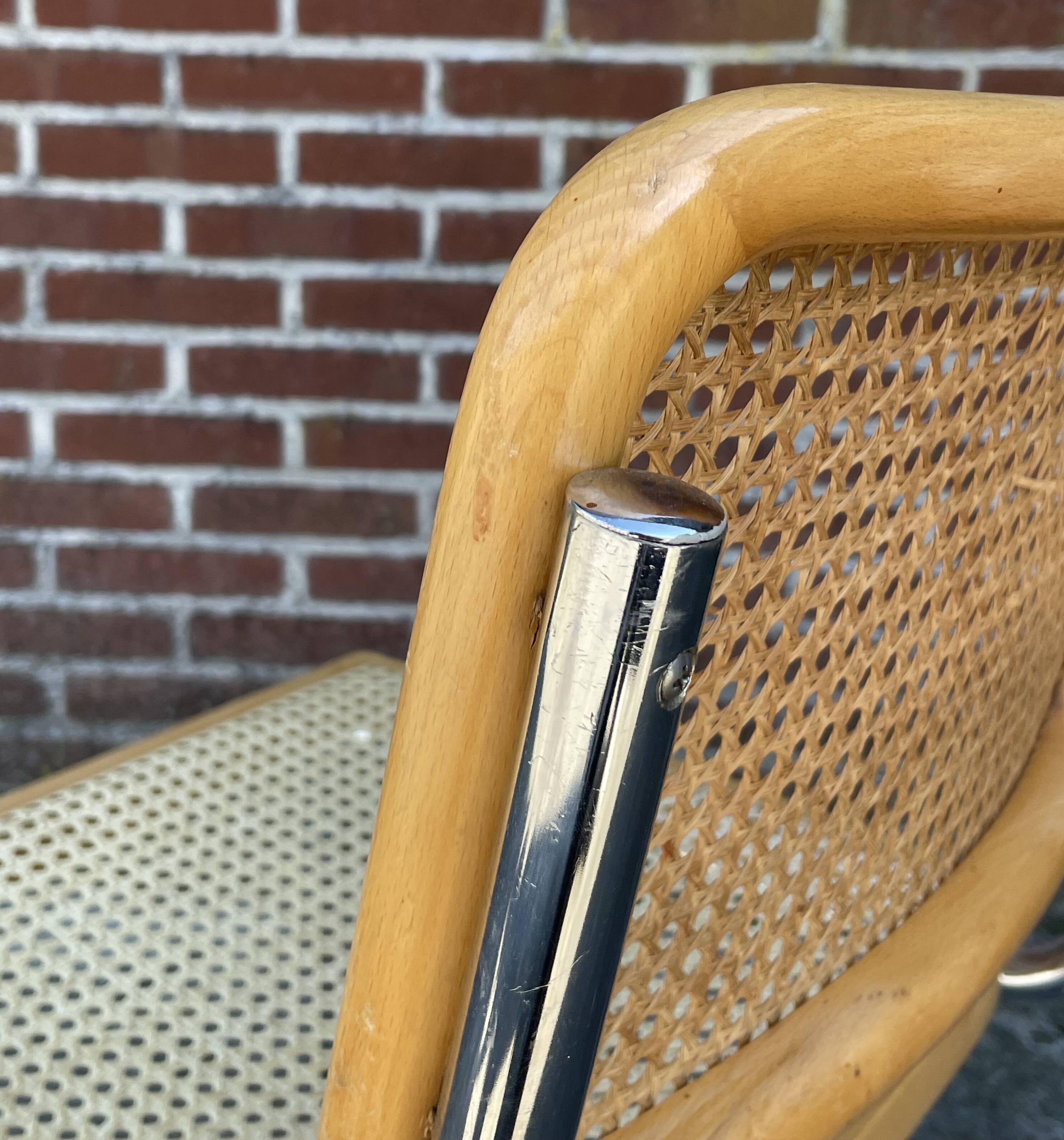 Cesca design chair model b32 in chrome