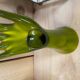 Vintage green hand vase