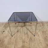 Mid-Century Modern Coffee Table – Chrome and Smoked Glass, Italy, 1970s.