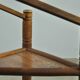 Pair of vintage antique Scandinavian oak Monk chairs, Sweden 1950s