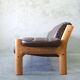 Mid-Century Teak and Leather 3-Seater Sofa from Ekornes, 1970s