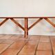 Old wooden farmhouse bench