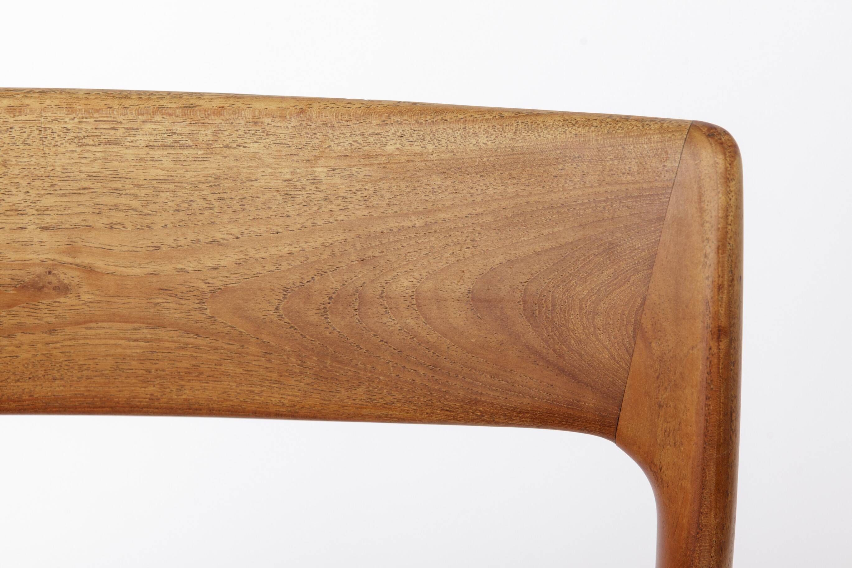 1 of 3 Niels Otto Møller Model 77 Teak Dining Chair,  Paper Cord, 1960s