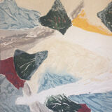 A carborundum engraving, towards the peaks, 1992, by bernard alligand.