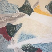 A carborundum engraving, towards the peaks, 1992, by bernard alligand.