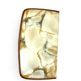 Tables de chevet plaquées en palissandre avec plateau en onyx vert