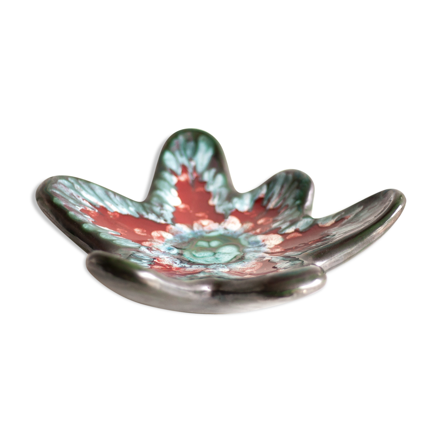 Flat ceramic Longwy Tourmalines, Made in France