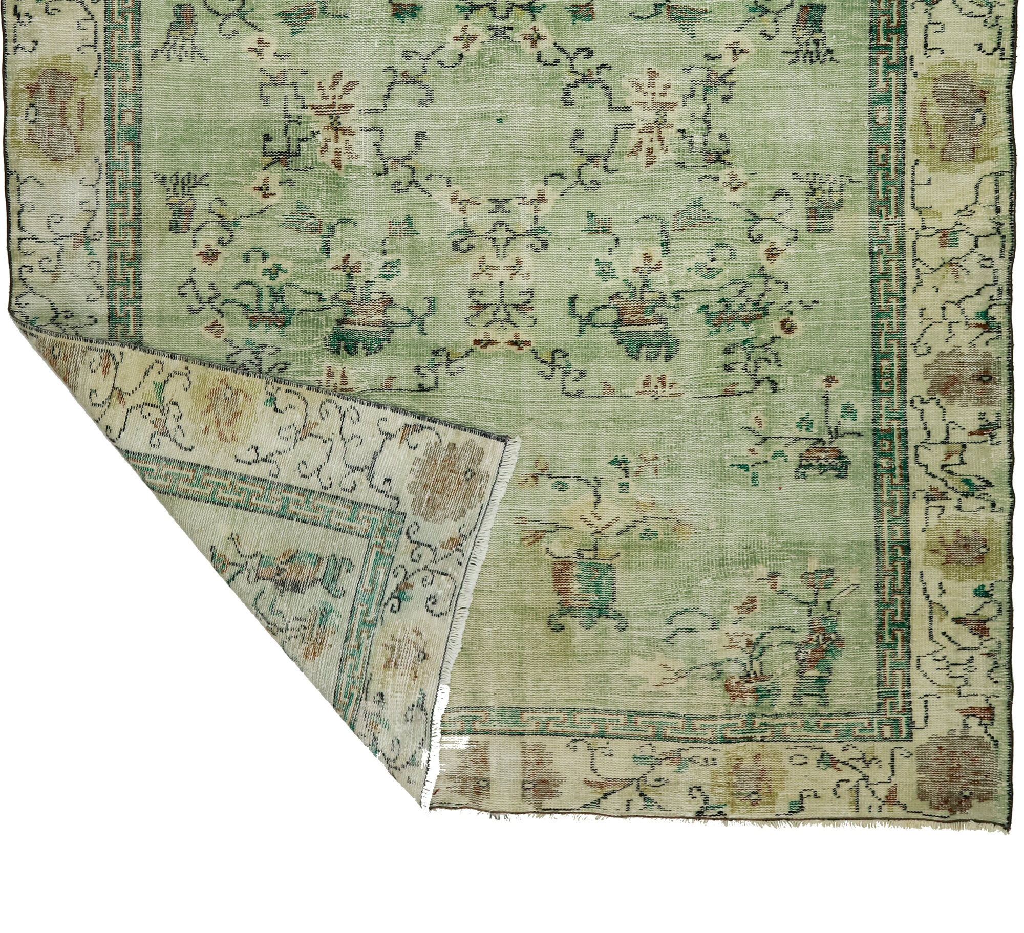 Anatolian handmade vintage rug 281 cm x 202 cm