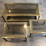 Ensemble de tables basses de design italien, années 1970