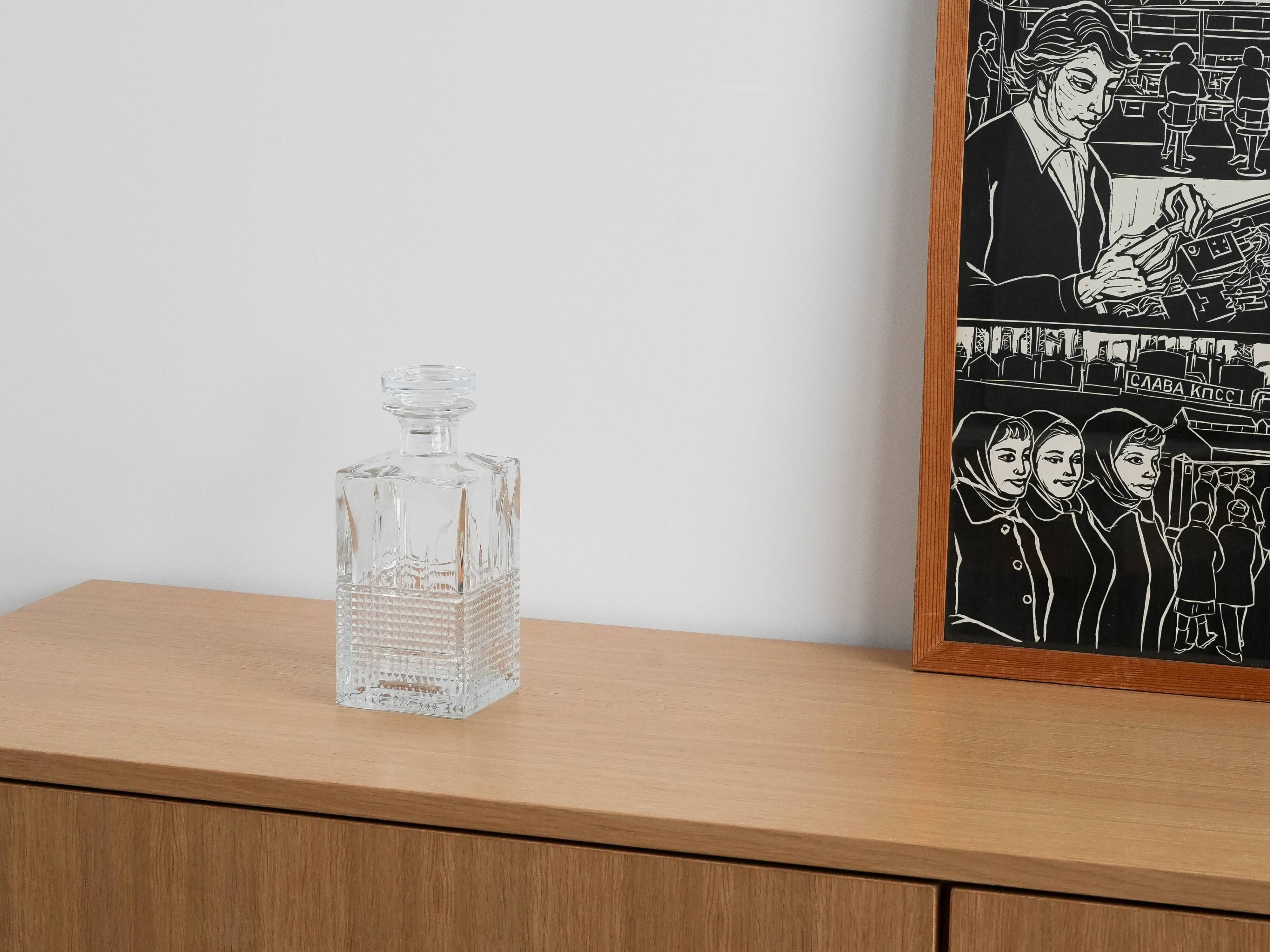 Glass carafe, Danish design, 1970s, production: Denmark