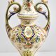 Hand-painted earthenware vase from Rouen, France twentieth century
