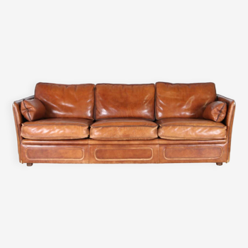 Roche Bobois 3-seater leather sofa