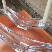Paire de coupes/ Bougeoirs cristal de Daum