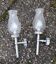 Pair of chrome metal wall lights