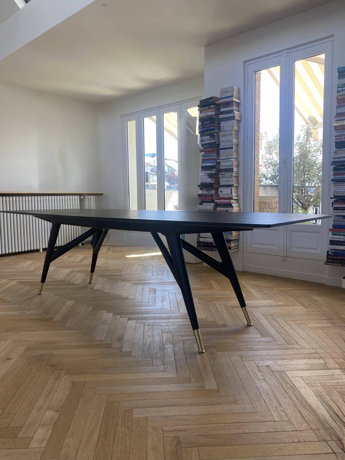 Gio Ponti Table D.859.1 Reissue 2023 Molteni in black ash wood