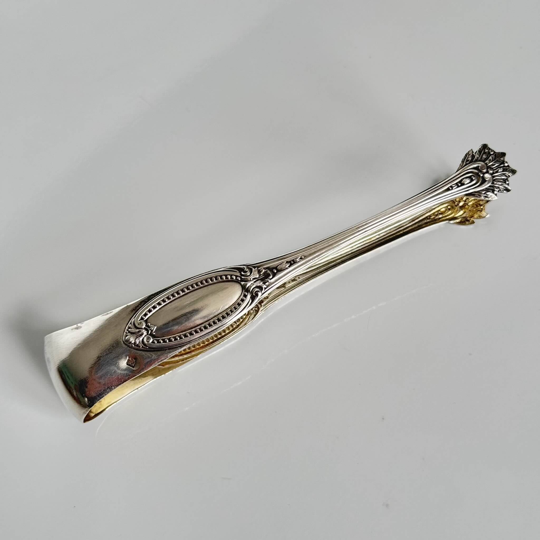 Silver Sugar Tongs | Pearl, Foliage & Bell Decor