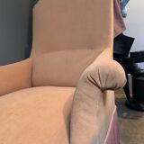 Yellow velvet toad seat and pink trimming