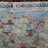 Vintage MDI "Country Balkaniques Poland - Czechoslovakia" school map
