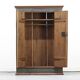 Rustic Farmhouse Folk Art Painted Bridal Cabinet