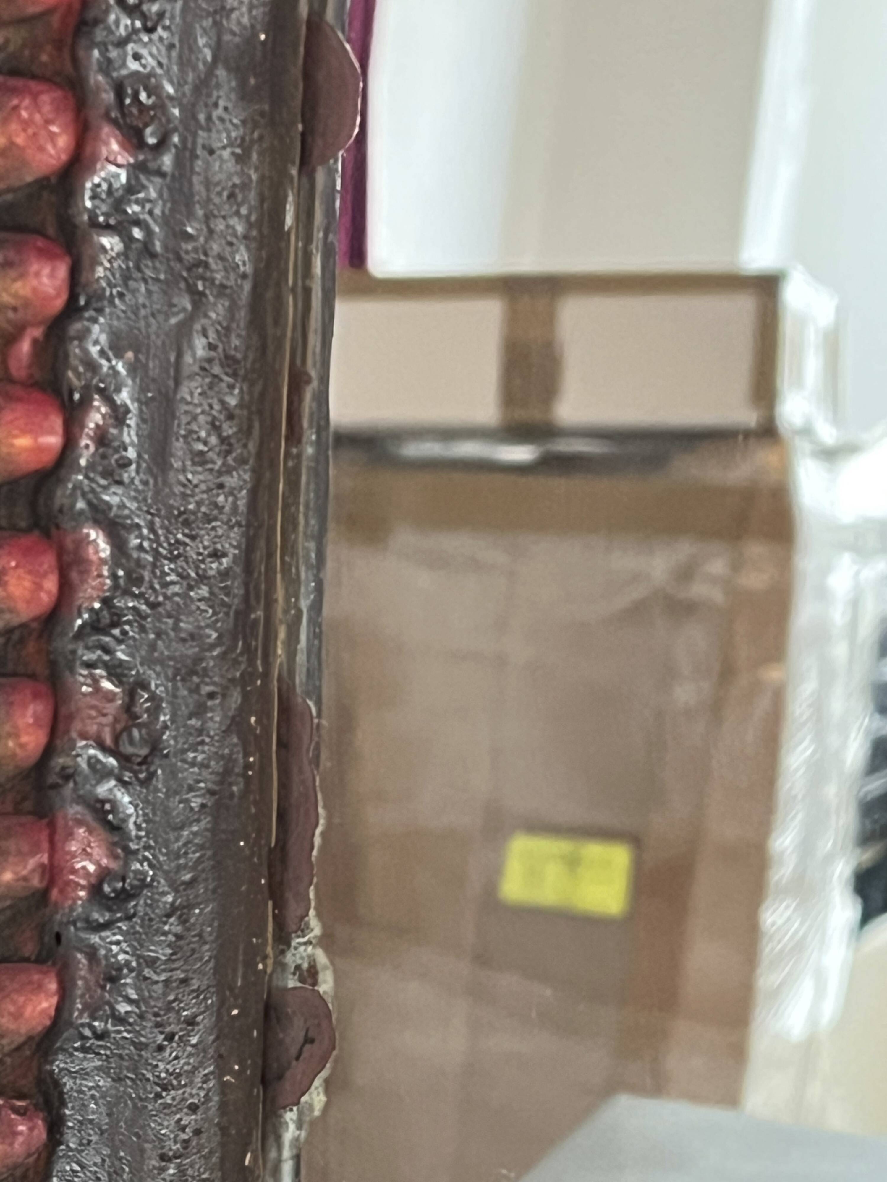 Large format ceramic wall mirror