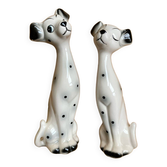 Chiens dalmatiens céramique vintage