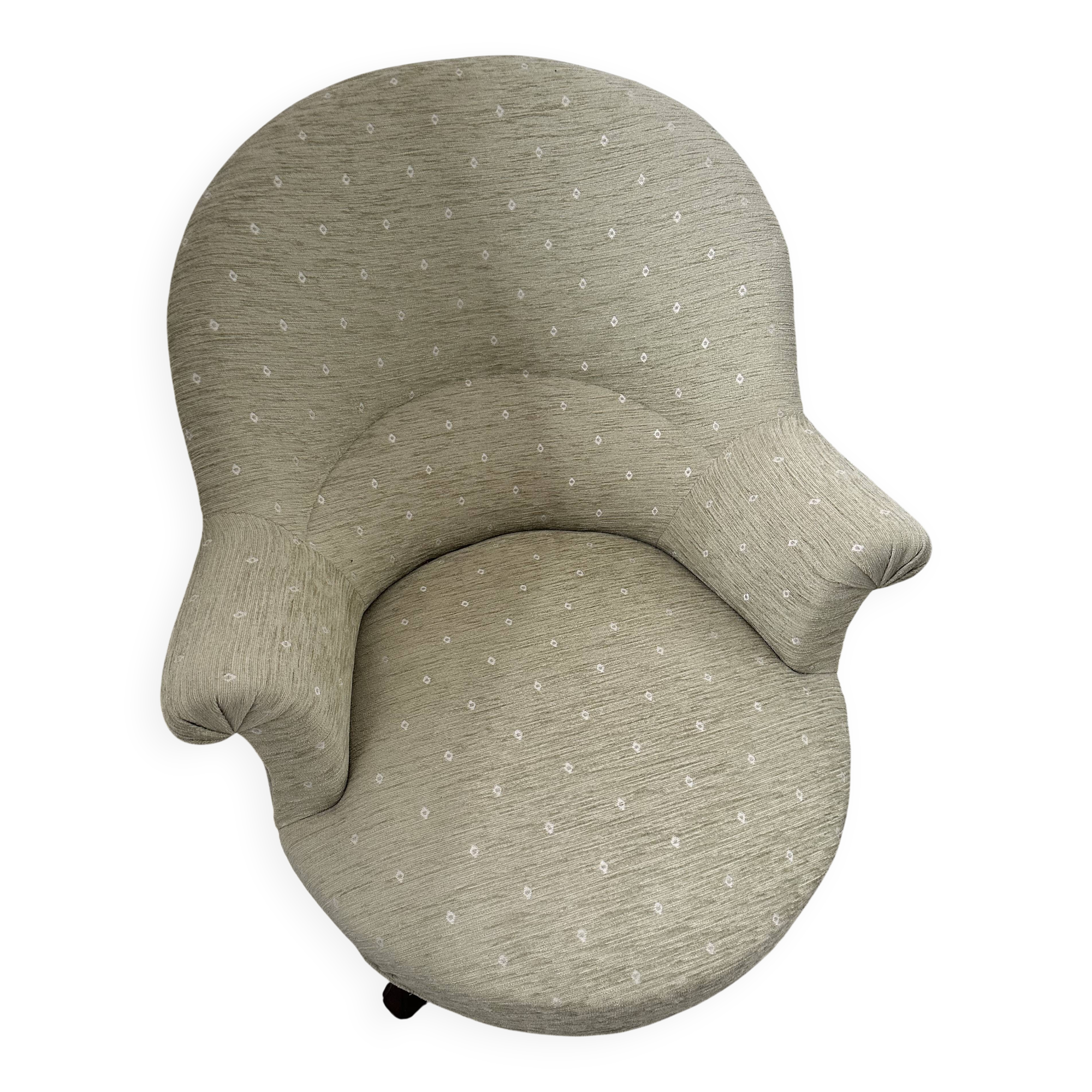 19th-century crapaud armchair