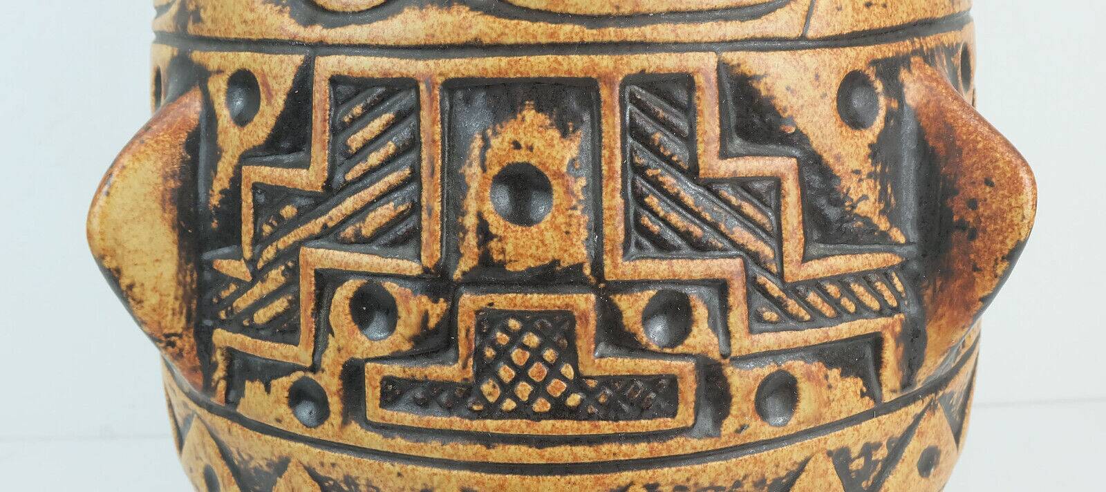 Huge and rare mid century floor vase anubis jasba model n 312 11 5