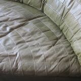 Fauteuil d'angle patchwork en cuir vert olive par Laauser, années 1970