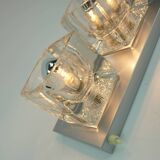 no. 2 of 2 mid century peill & putzler SCONCE with 2 glass cubes 60s/70s